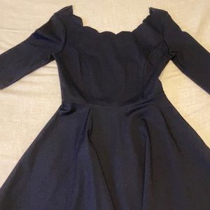 Lulus Brand Navy Three-Quarter Length Sleeve Dress, Only worn ONCE!